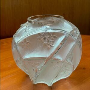 Antique Consolidated Glass Co. Floral Art Deco Frosted Glass Vase-circa 1920s